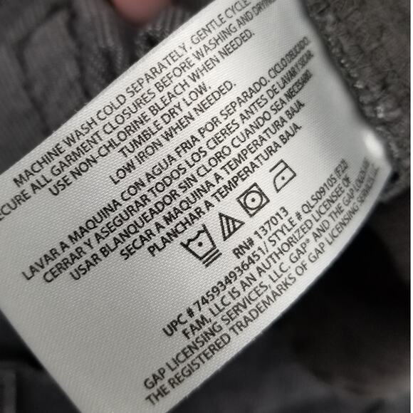 GAP Corduroy Afrayed Hem Shorts Gray Style #QLS09105 - Size 6 - Picture 5 of 6